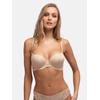 Push-up-BH DORINA "Claire", Damen, Gr. 80, Cup D, beige (natur), Spitze, Obermaterial: 84% Polyamid, 16% Elasthan, unifarben, feminin, BHs, für maximales Volumen, extra dicke Kissen, 3/4 Cup