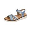 Riemchensandale REMONTE "Remonte Sandalen Lederimitat", Damen, Gr. 40, blau (heaven), Lederimitat, casual, Schuhe
