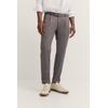 Bundfaltenhose BUGATTI "Tapered Fit", Herren, Gr. 36, Länge 30, 80, braun, 62% Polyester, 15% Lyocell, 13% Baumwolle, 7% Polyamid, 3% Elasthan, unifarben, casual, gerade, unten schmal, Hosen, mit Flexcity Jersey Stretch