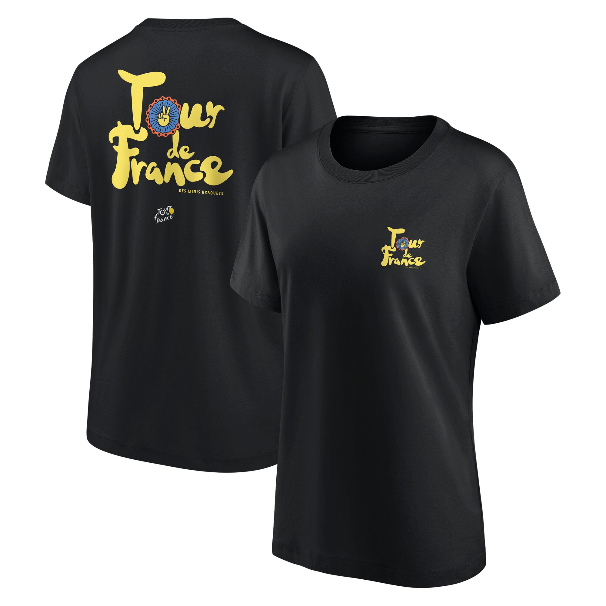 Tour de France Bubble Grafik T-Shirt - Schwarz - Damen