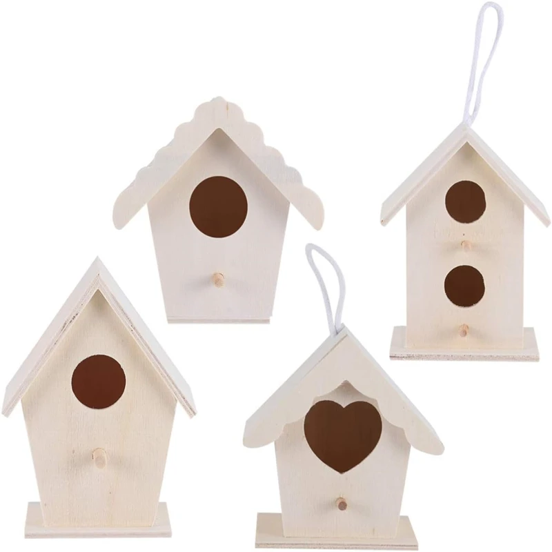Nid d'oiseau en bois pour jardin, cages à oiseaux en bois, cabine à oiseaux extérieure, décoration de jardin et de cour, accessoires pour animaux de compagnie