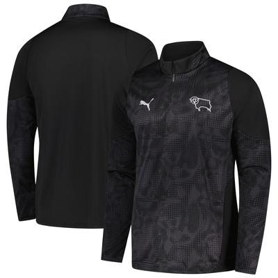 Derby County Puma Training 1/4 Zip Top – Schwarz Image