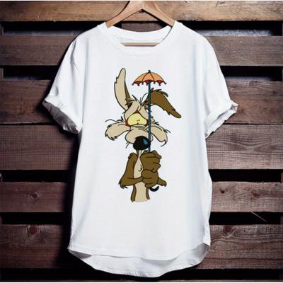 TEMU Wile E Coyote And The White T Shirt Cotton Size S To 4xl Eg400 Image