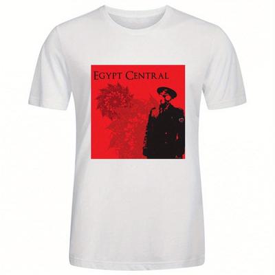 TEMU 1pc Egypt Central Graphic Tee, 100% Cotton Crew Neck T-shirt, Boho Short Sleeve Top For Men, Knit Fabric, Regular Fit, 220gsm - Ideal For Everyday & Social Occasions Image
