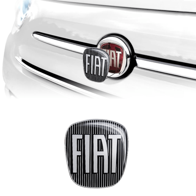 TEMU Fiat 14186a Adhesive 3d Replacement Logo Black For 500 Image
