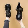 2024 frauen Frühjahr Neue Schwarz Plattform Wohnungen Schuhe Frauen Loafers Slip auf Boot Schuhe Designer Casual Leder Oxfords