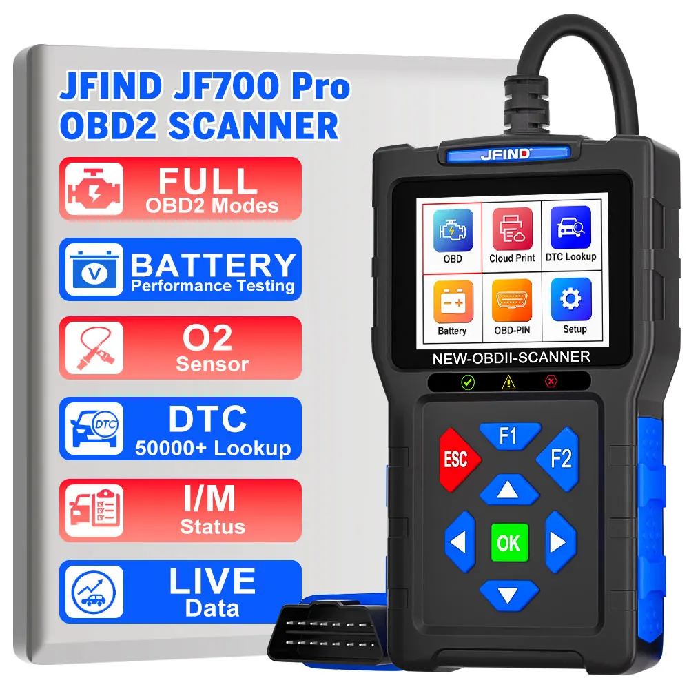OBD2-Scanner, überprüfen Sie den Motorkodeleser, ODB2 OBD2-Automobilscanner, Autodiagnosetools, Spannungstest, PK ELM327 Foxwell Ancel Image