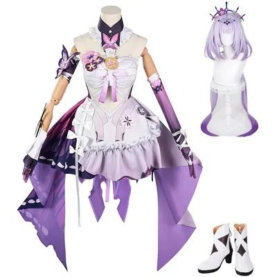 Castorice Cosplay Honkai Star Rail Castorice Cosplay Kostüm Kleid Uniformen Halloween Party Rolle Spielen Perücke Schuhe Outfit Anzüge Image