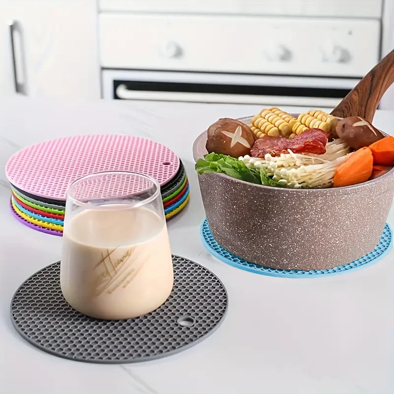 Multifunctional Kitchen Silicone Tableware Mat Hot Dishes Heat Resistant Pads Non Slip Pot Holders Kitchen Counter Accessories