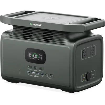 Infinity 1200 Portable Power Station, 1800W Electric Solar Generator,1280Wh LiFePO4 Battery, 14 Outlets for Home Backup