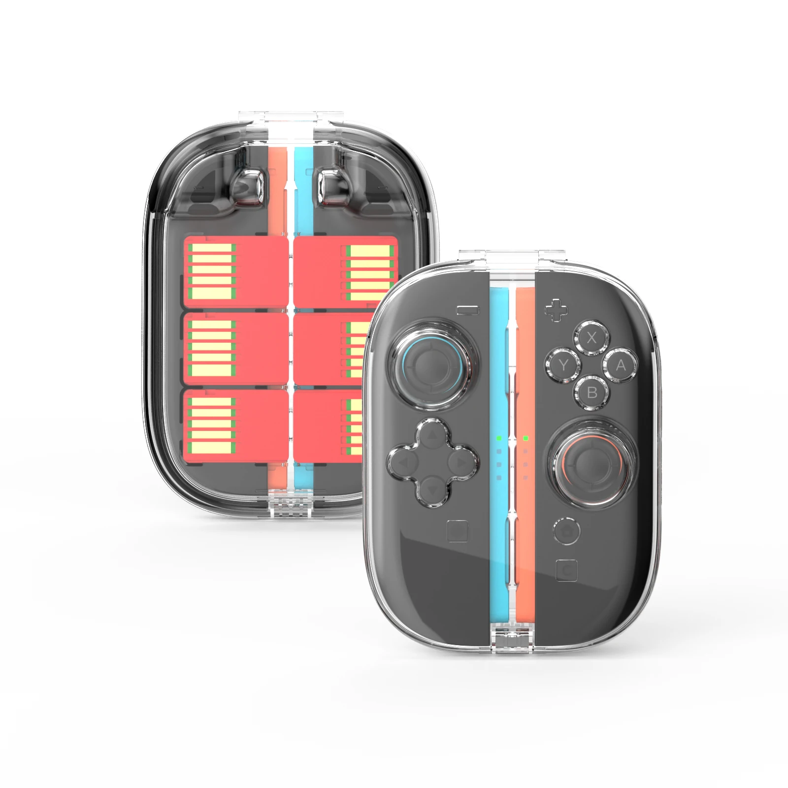 Transparente Schutzhülle, magnetische Abdeckung für Switch 2 Gamepad mit 6 Spielkarten, 360 ° Vollständiger Schutz, tragbare Abdeckung JYS-NS2311 Image