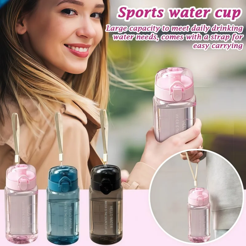 550 ml Sportwasserbecher mit großem Fassungsvermögen, leicht zu trinken, entspricht den ganzen Tag der Hydratationsbedürfnisse, für Outdoor-Fitnessbegeisterte Image