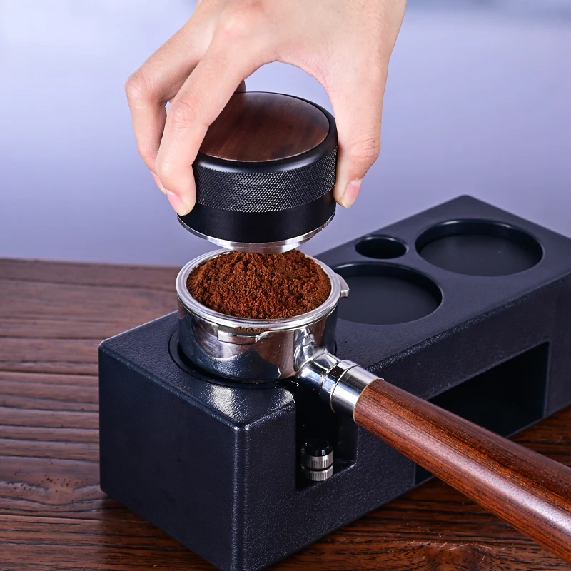 Ständer 51 mm 58 mm Kaffeemaschine Espresso Tamper Basisstation ABS rutschfester Kaffeefilterhalter Image