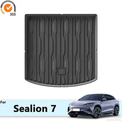 For BYD Sealion 7 EV 2024 2025 Car Rear Trunk Mats All-Weather Cargo Liner Custom Fit Cargo Mats TPE Trunk Cover Car Accessories
