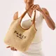 Borsa da donna unica in paglia intrecciata Borsa a tracolla estiva Borsa da spiaggia Borsa tote in paglia Hobo con pochette Pochette in paglia da vacanza