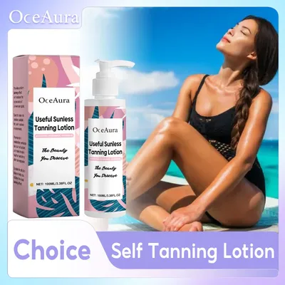 Self Tanning Lotion Instant Tan Promote Skin Darkening Prevent Dryness Redness Reduce Sunspots Body