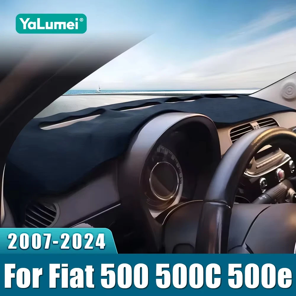 Für Fiat 500 500c 500e 2007 - 2012 2013 2014 2015 2016 2017 2018 2019 2020 2021 2022 2023 2024 Auto Dashboard Abdeckung Zubehör Image