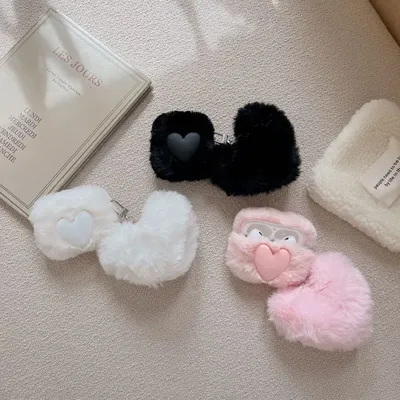 Zarte Plüsch-Schutzhülle für Airpods Pro 4, Softshell-Kopfhörerhülle, geeignet für den Sommer und den Winter der zweiten Generation des iPod Image
