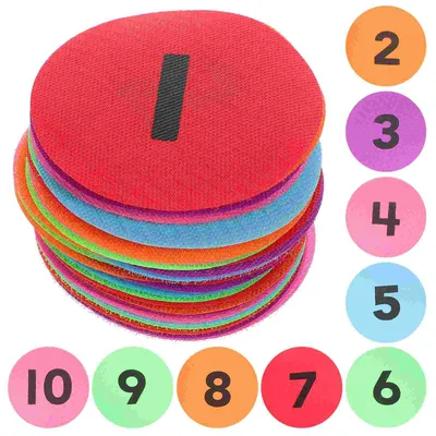 36 Pcs Carpet Markers Digital Floor Labels Classroom Dots Numbered Stickers Notebooks Writing Pads