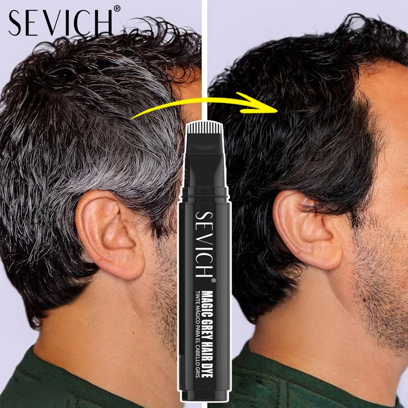 Temporärer Haarfärbestift, Einweg-Haarwurzel-Ausbesserung, Schwarz, Braun, Haarfarbe, Stick, schneller, temporärer Cover-Up-Concealer für weißes Haar Image