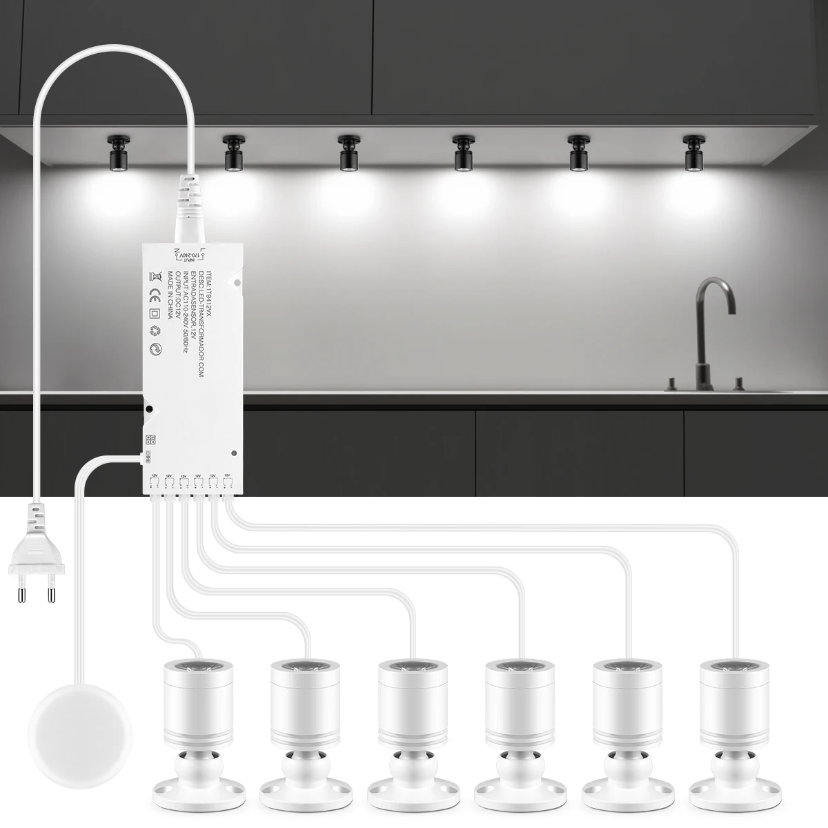 3W 12V Aluminium dimmbarer LED-Strahler für Deckenleuchte, Spielzeug, Weinkühler, Display, Souvenir, Sammeln, Schrank, Regal, dekorative Lampen