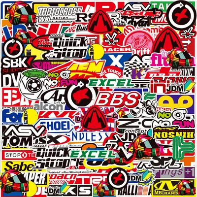 10/30/50/100pcs Cool Racing Car JDM Graffiti Stickers Waterproof DIY Skateboard Phone Helmet