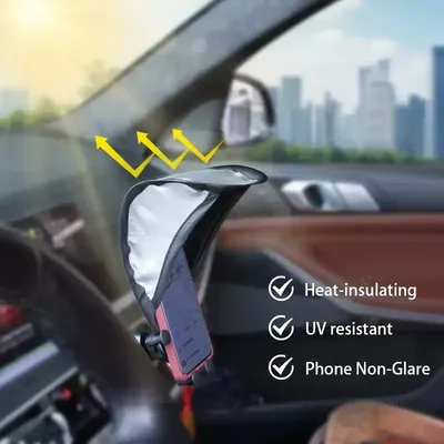 Car Phone Sunscreen Holder, New Sunshade Instrument Panel, Phone Sunscreen Cover, Phone Does Not