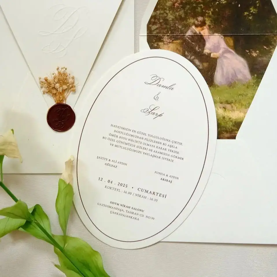 Benutzerdefinierte Hochzeitseinladung Vintage Brautparty Karte Abendessen Menü Ort Verlobung Jahrestag Partybevorzugung Dekoratives RSVP-Detail Image