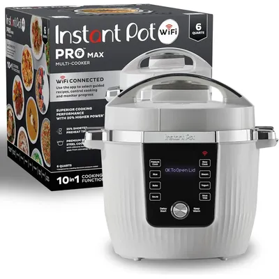 PRO Max Wi-Fi Smart 10-in-1 Pressure Cooker, Steamer, Saute, Warmer, Rice Cooker, Yogurt Maker, Sous Vide, Baker, NutriBoost - I