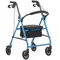 Folding Steel Rollator Walker with Seat FSA/HSA Eligible – 6” Wheels, Locking Hand Brakes, Adjustable Handles (31"-3