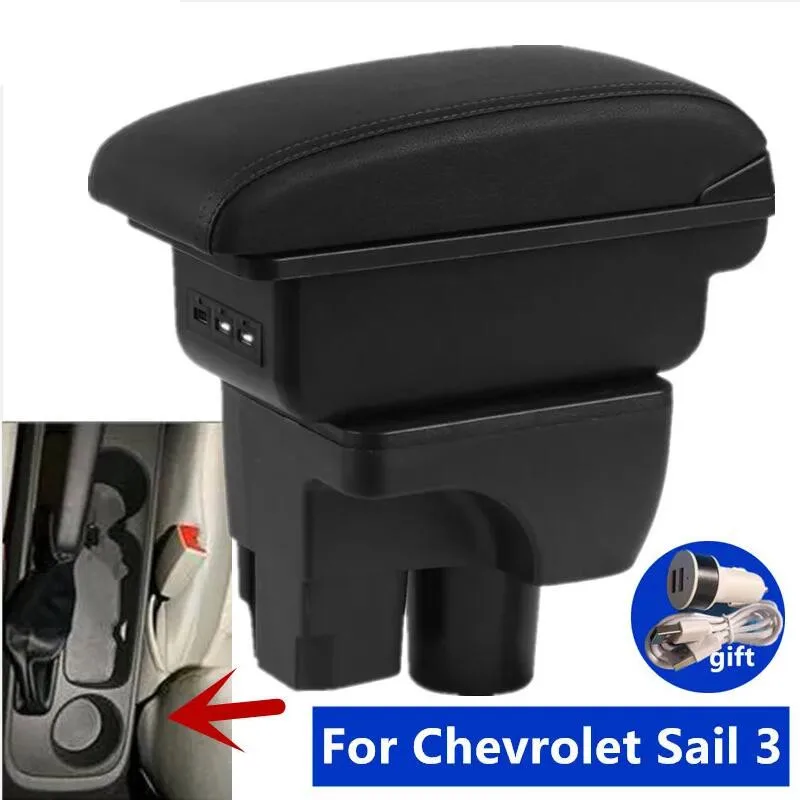 Für Chevrolet Sail 3 Armlehne Box Für Chevrolet Sail 3 Aveo Auto Armlehne box Lagerung box Gewidmet Retrofit Auto Zubehör Image