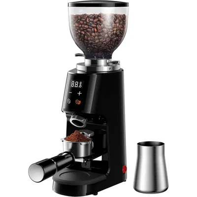 Hot Sale.Professional 64mm Burr Coffee Grinder with 100 Grind Settings and All-Metal Chamber, Coffee Bean Grinder.
