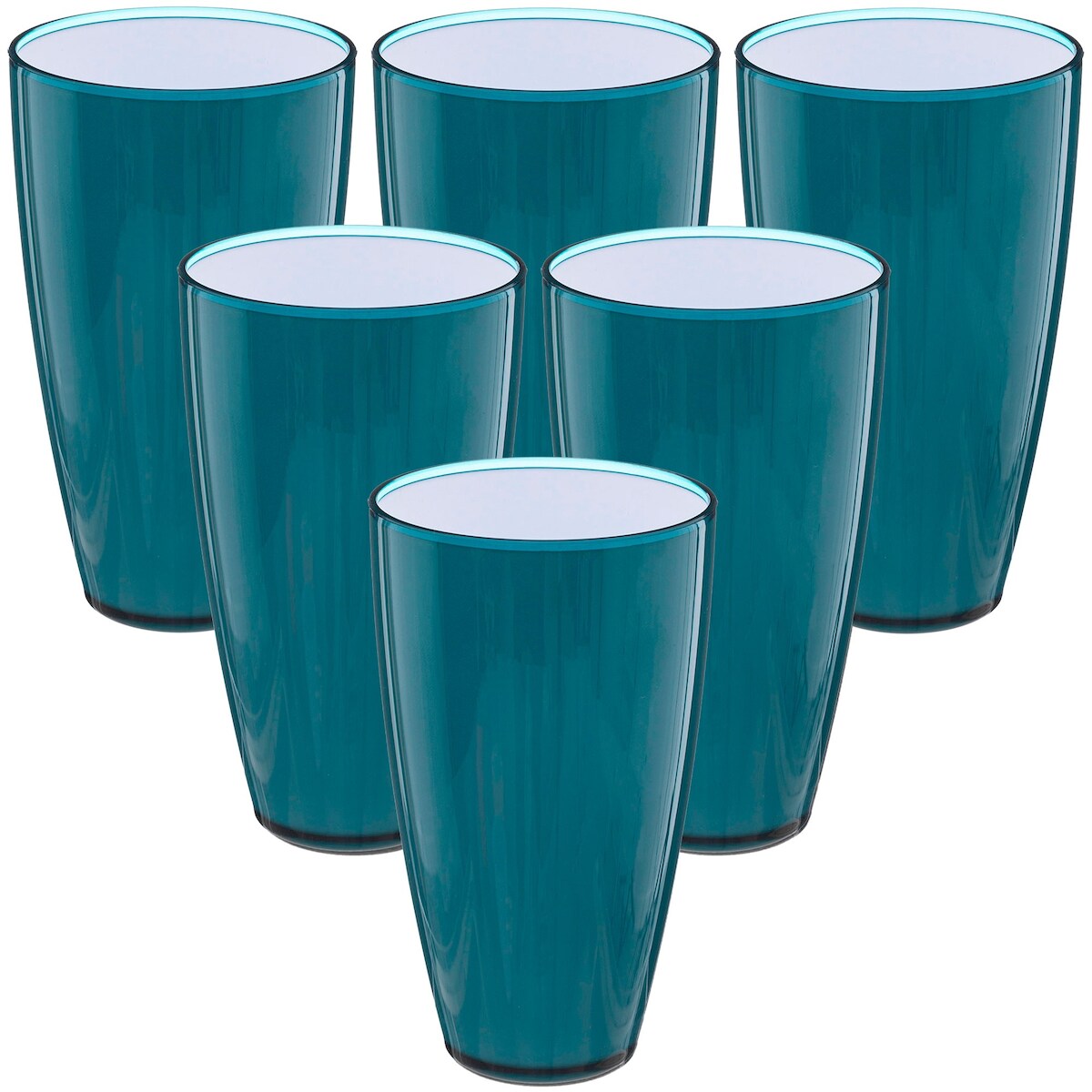 WellHome - Set mit 6 blauen Plastikbechern Image