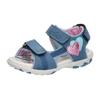 Sandale LICO "Sandale Ella V", Gr. 32, blau, Veloursleder, Schuhe