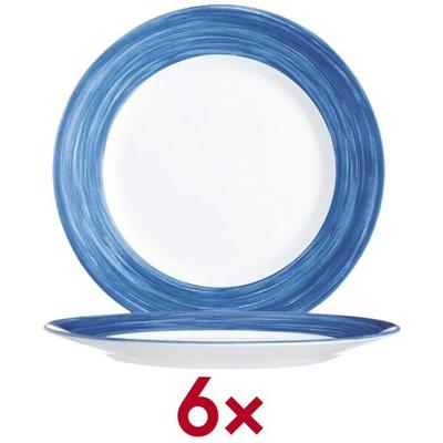 Arcoroc Desserteller Brush Teller flach 19,3 cm - 6 Stück 6 Stück blau, 19.3x2.5x19.3 cm Image