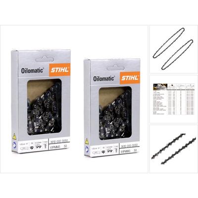 Stihl - 2x Oilomatic Sägekette Picco Micro Mini 3 (PMM3) Halbmeißel 3/8'P 1,1mm 35 cm ( 3610 000 Image