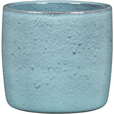 Solido, Blumentopf aus Keramik, Farbe: Lagoon, 15 cm Durchmesser, 13,7 cm hoch, 1,9 l Vol. Image