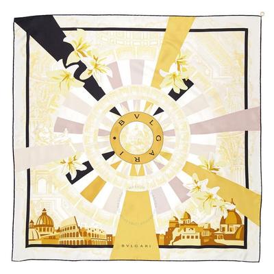 Heritage Silk Twill Square Scarf - Metallic - BVLGARI Scarves
