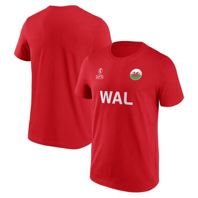 UEFA Euro 25 Wales Grafik T-Shirt - Athletic Rot - Unisex Image