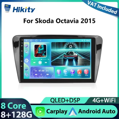 Hikity 2. 5''4g WiFi Autoradio für Skoda Octavia 10,1 Multimedia-Player 8 128g Carplay Android Auto Ai Voice 8Core FM Car Audio