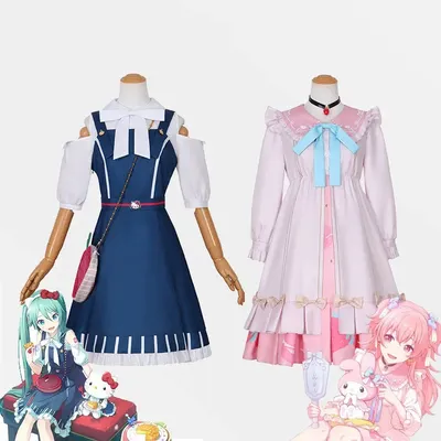 Sekai Momoi Airi Rollenspiel Kostüm Frauen Kleid Bogen Halloween Party Frauen Rolle Party Image