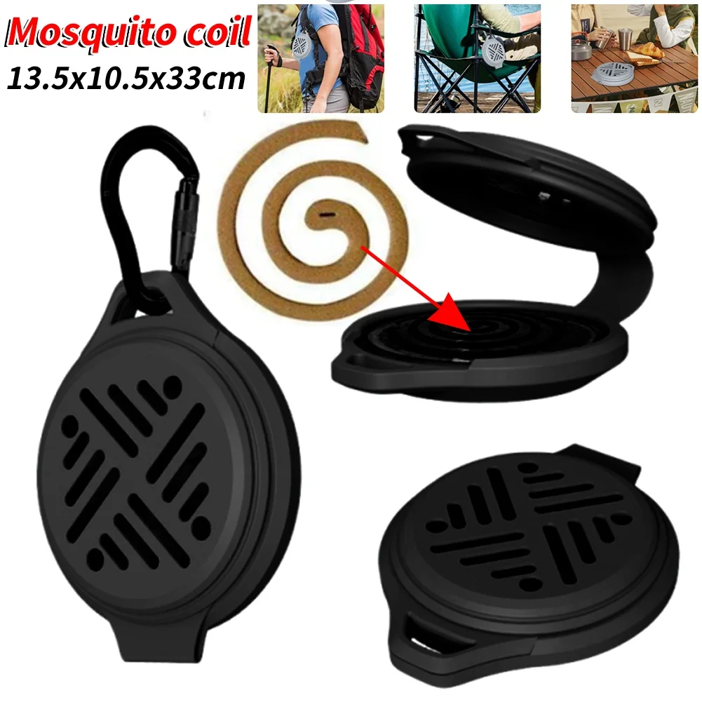 Moskito Spule Halterung Silikon Moskito Spule Aufhänger Tragbare Moskito Spule Halter Brenner Anti Verbrühen für Camping Wandern Image