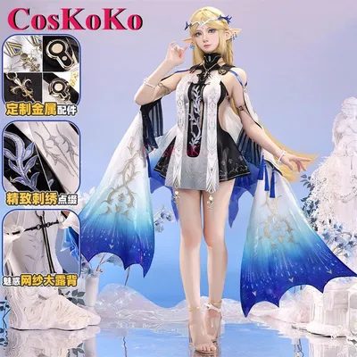 CosKoKo Cartethyia Cosplay Kostüme Spiel Wuthering Waves Wunderschöne elegante Kampfuniform Image