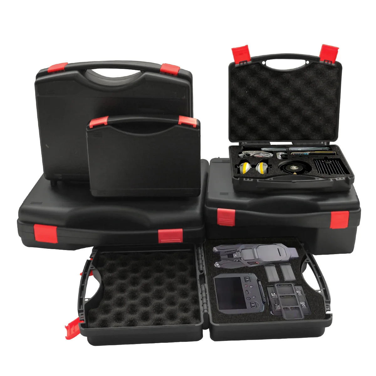 1pc Koffer Leichte Lagerung Box Mit Schwamm Tragbare Kunststoff Werkzeug Fall Sicherheit Notebook Elektronische Ausrüstung Instrument Fall Image