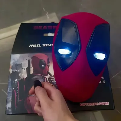 Deadpool Mascara Cosplay Erwachsene Spiderman Kopfbedeckung Maske Cosplay Bewegliche Augen Elektronische Maske Spider Man Spielzeug Erwachsene Superhelden Maske Image