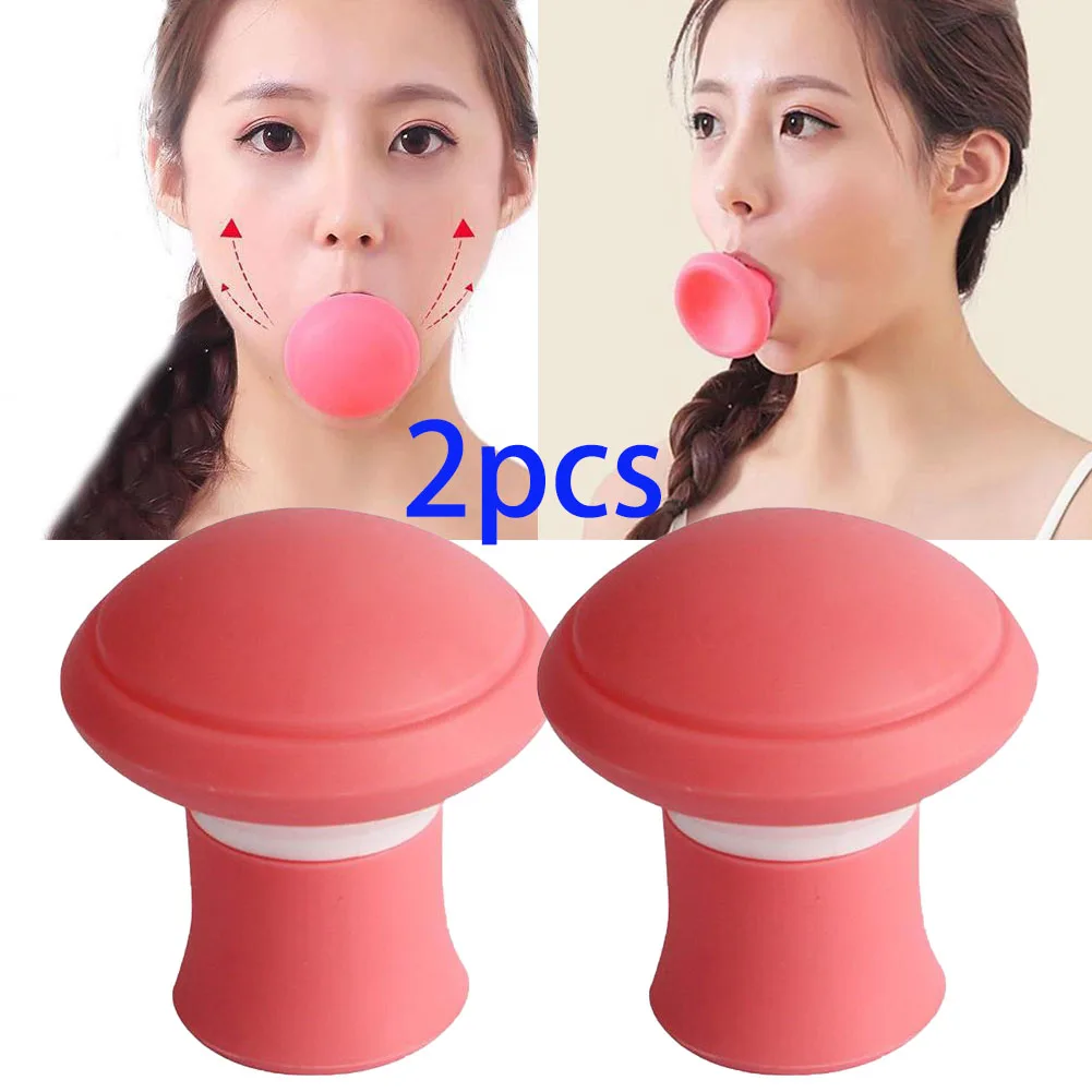 1/2 stücke Gesicht abnehmen Lift Haut straffen v Form Trainings gerät Gesichts mund Kiefer Linie Übung Doppel kinn schlanke Hautpflege-Tool Image