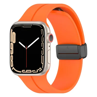 Silikonarmband für Apple Watch Band 44 mm 45 46 49 38 40 41 42 mm Magnetarmband für iWatch Serie 10 9 8 7 se 6 5 4 3 Ultra 2 Image