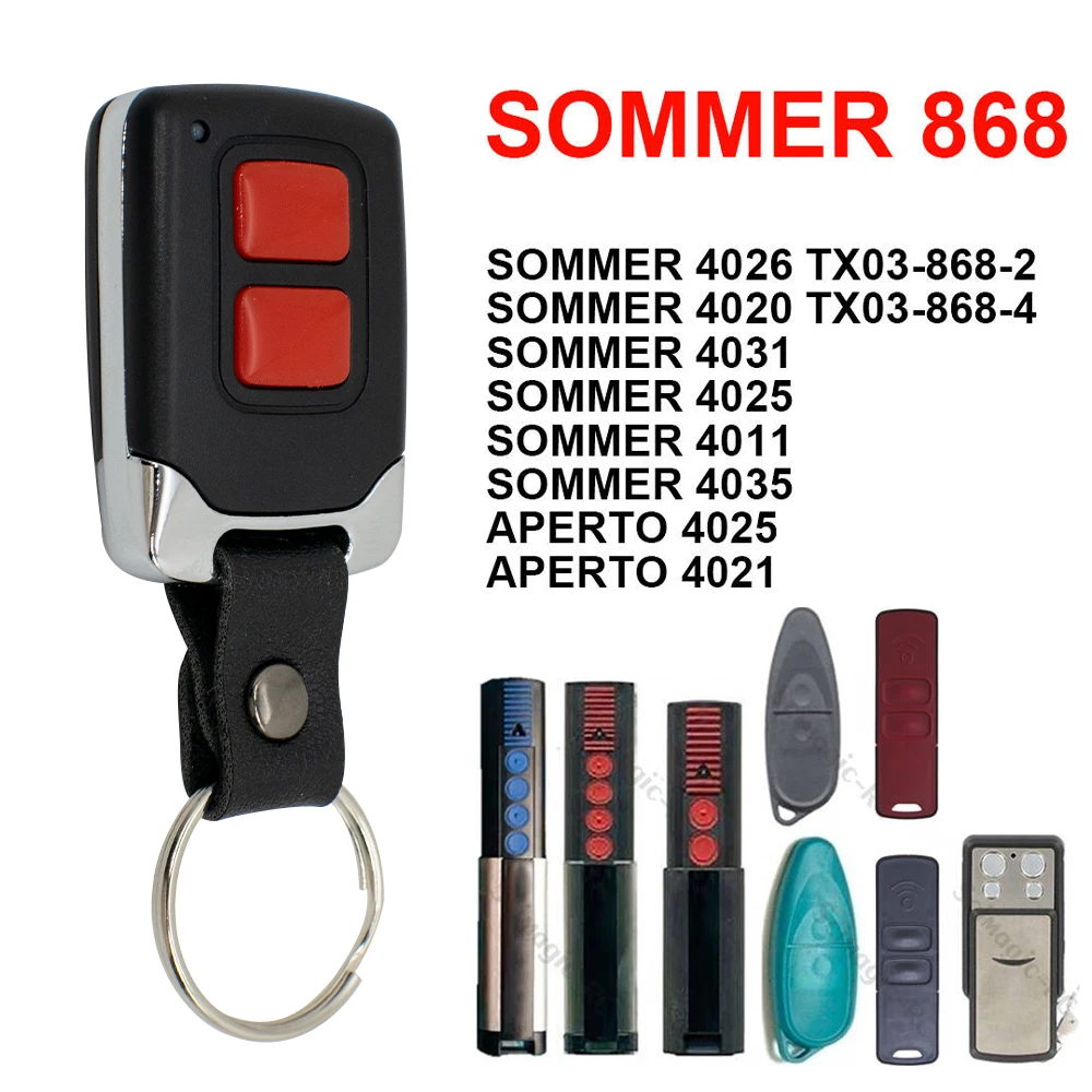 Garagentor-Fernbedienung für SOMMER 4020 4026 TX03 868-4 868 MHz Rolling Code 2 Tasten Handsender Top-Qualität Neu Image