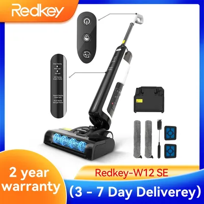 Redkey W12 SE Nass-Trockensauger, Akku-Staubsauger, Wischfunktion, selbstreinigendes Anti-Konfüzyon-Haar, 45 Min Image