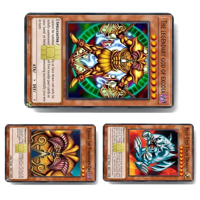 Yu-Gi-Oh MONSTER CARD Kartenaufkleber für Debit, Kreditkarten, Verbringen oder Sparen Sie Shell On Image